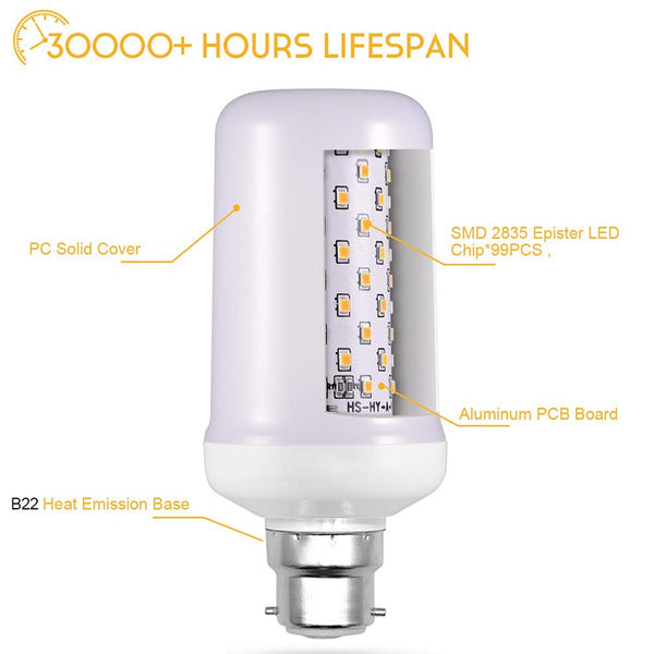 LED Flame Lamp B22 Flame Led Bulb 2W 3W 5W LED Flickering Flame Blub Effect Fire Lamps Flickering Home Decor LED Lamp | Vimost Shop.