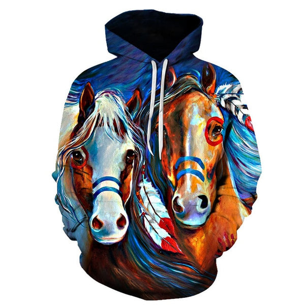 Horse Win Instant Success 3D Print Hoodies Interesting implication Animal Design Men Women Streetwear Pullover Casual Sweatshirt | Vimost Shop.