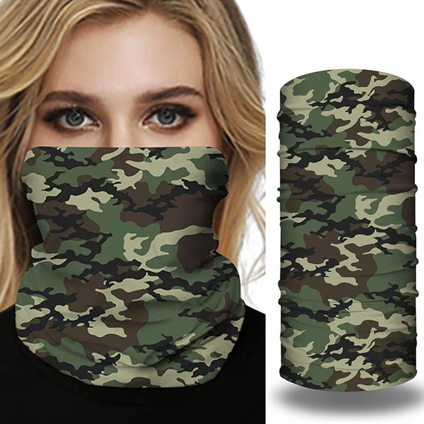 Unisex Leopard Camouflage Face Cover Scarf Washable Rave Bandana Neck Gaiter Tube Headwear For Women Men Dustproof Face Scarf | Vimost Shop.