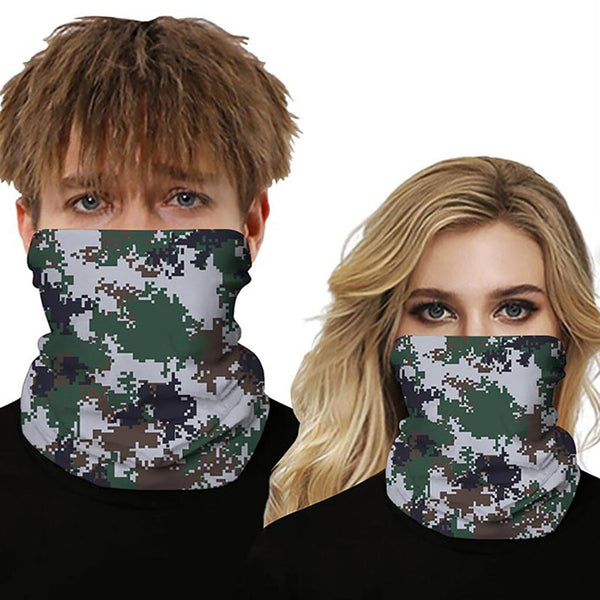 Unisex Leopard Camouflage Face Cover Scarf Washable Rave Bandana Neck Gaiter Tube Headwear For Women Men Dustproof Face Scarf | Vimost Shop.