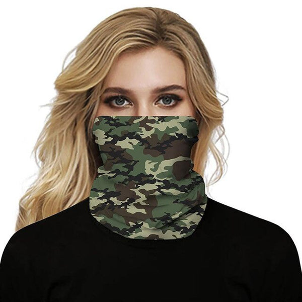 Unisex Leopard Camouflage Face Cover Scarf Washable Rave Bandana Neck Gaiter Tube Headwear For Women Men Dustproof Face Scarf | Vimost Shop.