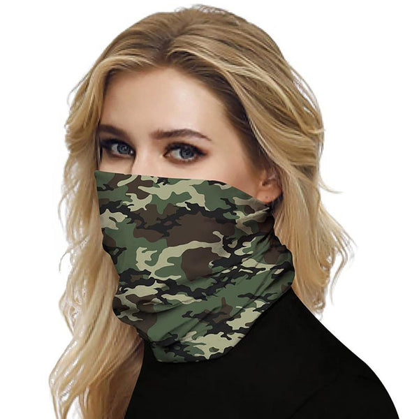 Unisex Leopard Camouflage Face Cover Scarf Washable Rave Bandana Neck Gaiter Tube Headwear For Women Men Dustproof Face Scarf | Vimost Shop.