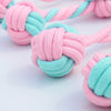 5pcs Cotton Dog Rope Toy Knot Dog Chew Toys Teeth Cleaning Pet Ball For Small Medium Large Dogs Palying Training
