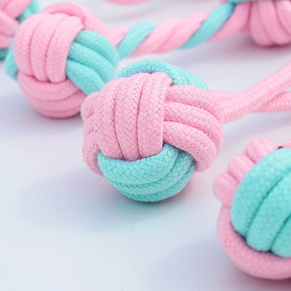 5pcs Cotton Dog Rope Toy Knot Dog Chew Toys Teeth Cleaning Pet Ball For Small Medium Large Dogs Palying Training