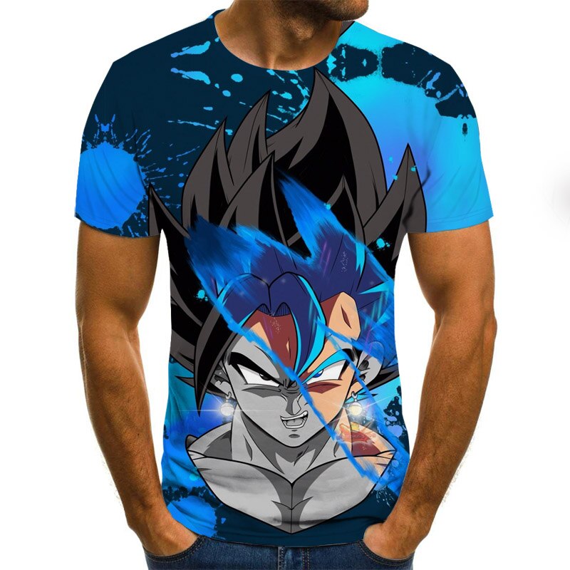 Dragon Ball Series Boys Clothing Anime Harajuku Tops Summer Fashion Men's T-shirt 3D O-Neck Shirt Large Size Streetwear - Vimost Shop