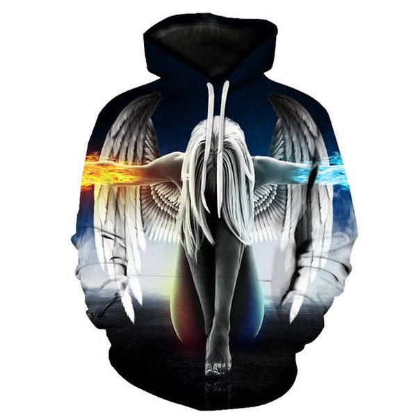 Red flame basketball/hoodie 3D sweatshirt blue flame men's and women's hoodies summer and fall street hoodies | Vimost Shop.