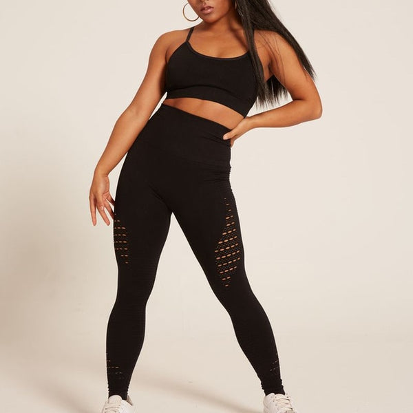 Women Seamless Leggings High Waist Elastic Yoga Pants Gym Running | Vimost Shop.