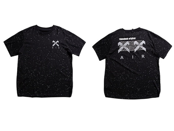 Gypsophila Print Hip Hop Streewear T Shirt Men summer Reflective Fashion Loose Short Sleeve Cotton Oversized Tops | Vimost Shop.
