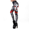 Halloween Sugar Skull Leggings For Women Girl Rose Print Fantastic Workout Party Ankle Pant | Vimost Shop.