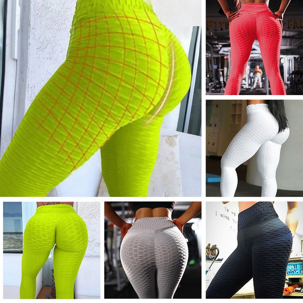 Women Butt Yoga Pants Sexy Seamless Fitness Sport Leggings Tummy Control Gym High Waist Solid Compression Tights | Vimost Shop.