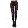 Mask Paisley Mandala Skull Leggings for Women Leggins Digital Print Sexy Fantastic Ankle Pant | Vimost Shop.