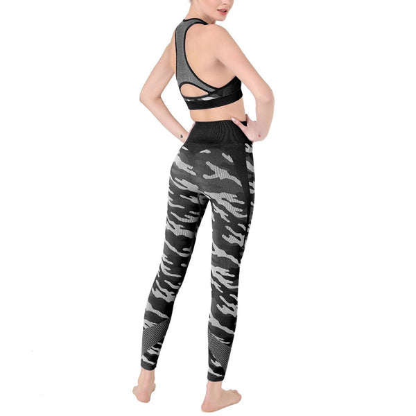 2PCS Camo Yoga Set Sports Wear For Women Gym Fitness Clothing Booty Yoga Leggings + Sport Bra GYM Sport Suit Femme 2020 New | Vimost Shop.