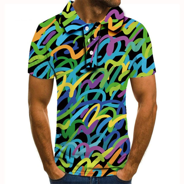 Polo shirt men men clothing polo shirt men Summer Men's Short Sleeve Polo Shirt High Quality Men Printed Polo Shirt | Vimost Shop.