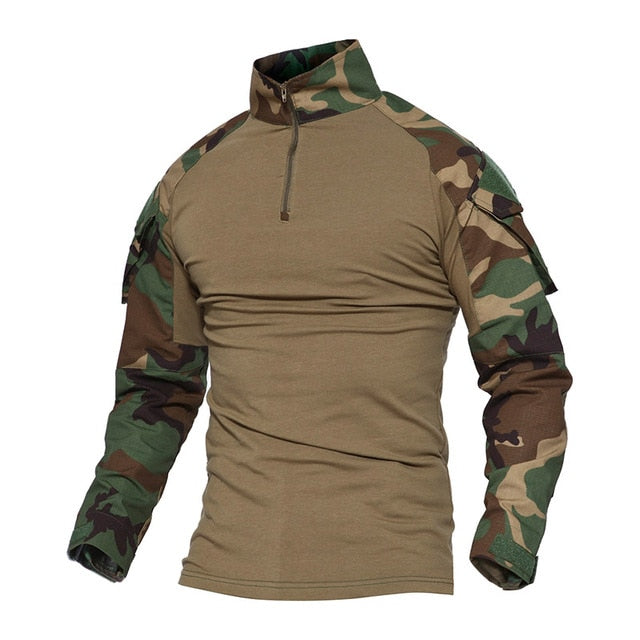 Men Camouflage Tactical T-shirts Summer Army Combat T Shirt Cotton Military T-shirt Airsoft Paintball Hunt Clothing Men | Vimost Shop.