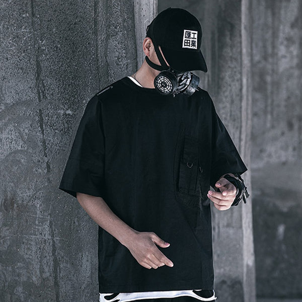 Hip Hop T Shirts Streetwear Men Loose Elastic Band Back Tops  Fashion Summer Harajuku Short Sleeves Shirts | Vimost Shop.