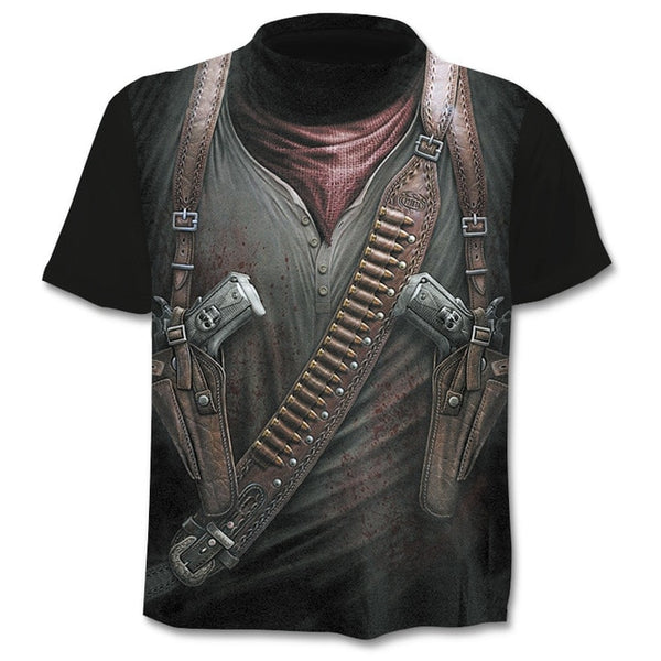 Skull graphic T-shirt horror men's T-shirt 3D fashion tops summer T-shirt men's O-neck shirt boy clothing plus size streetwear | Vimost Shop.