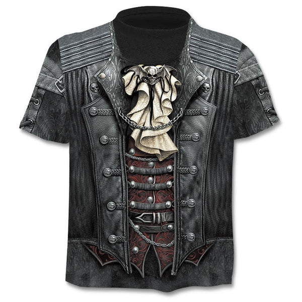 Skull graphic T-shirt horror men's T-shirt 3D fashion tops summer T-shirt men's O-neck shirt boy clothing plus size streetwear | Vimost Shop.