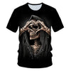 Skull Beauty Rock Cool 3D t shirts Mens Motorcycle Punk 3D Printed T shirt Men Clothes tshirt | Vimost Shop.
