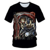 Skull Beauty Rock Cool 3D t shirts Mens Motorcycle Punk 3D Printed T shirt Men Clothes tshirt | Vimost Shop.