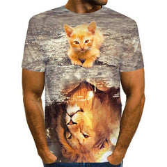Snow Tiger T Shirt Men Animal Tshirt Sex Funny T Shirts Slim 3d Print T-shirt Hip Hop Tee Cool Mens Clothing New Summer Top
