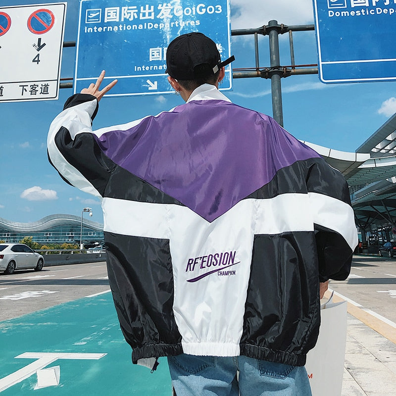 Hip Hop Spring Men's Fashion Hit Color Casual Baseball Uniform Jackets Mens Streetwear Wild Loose Harajuku Bomber Jacket S-3XL | Vimost Shop.