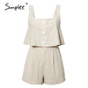 Simplee Casual two-piece women playsuits Sleeveless | Vimost Shop.