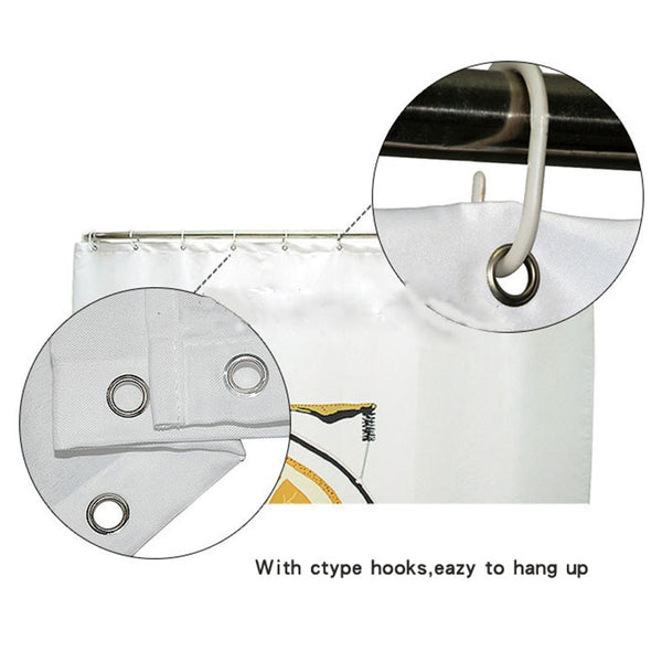 Paris Tower Landscape 3D Waterproof Shower Curtains Bathroom Curtain Sets Anti Slip Pedestal Rug Lid Toilet Cover Bath Mat Set | Vimost Shop.