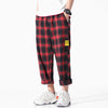 Men's  Joggers  Plaid Pants Man Black Cotton Comfortable Pant Summer Casual Streetwear Loose Trouser Japanese Trendy Sweatpants | Vimost Shop.