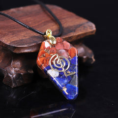Orgonite Pendant Healing Health Crystal Necklace For Women Energy Converter Reiki Chakra Yoga Meditation Jewelry Gift