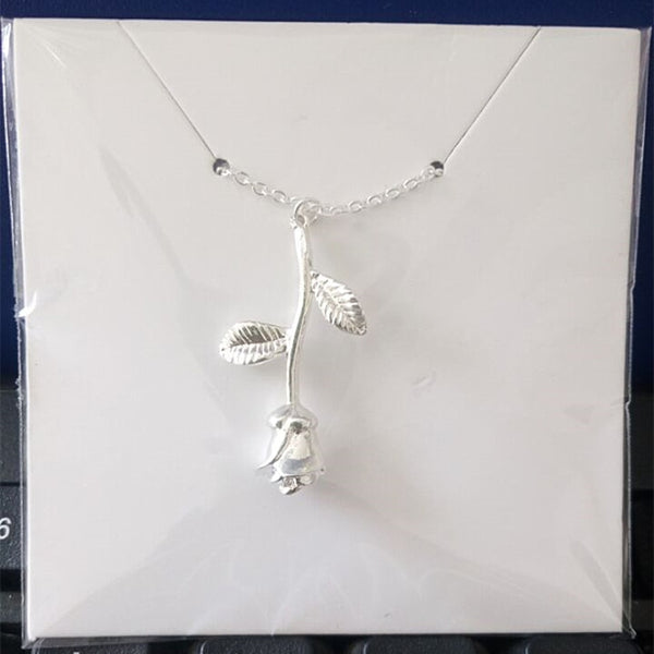 V Attract Collier Femme Stainless Steel Long Chain Collier Pink Rose Flower Statement Necklace Women Jewelry Maxi Choker | Vimost Shop.