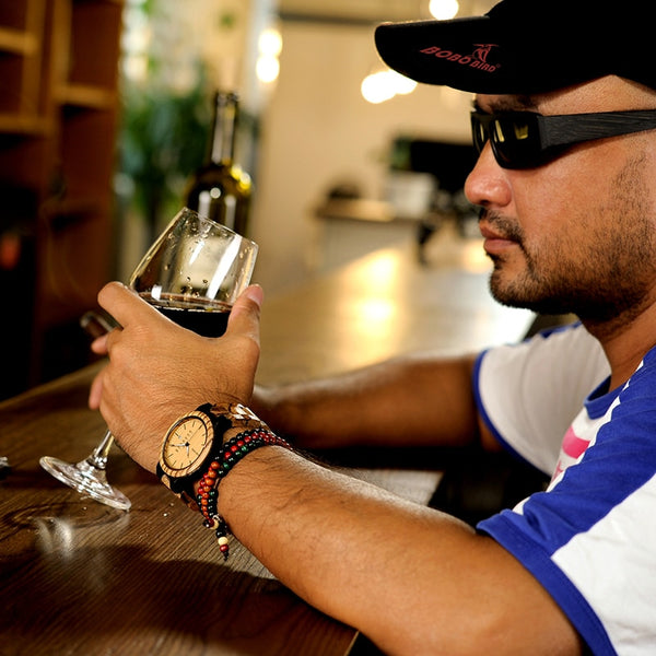 Men Wristwatches Quartz Movement Complete Calendar Wood Watch Week Display relogio masculino in Gift Box | Vimost Shop.