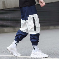 Hip Hop Boy Multi-pocket Elastic Waist Design Harem Pant Men Streetwear Punk Casual Trousers Jogger Male Dancing ins Pant