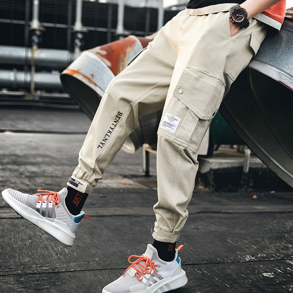 Hip Hop Boy Multi-pocket Elastic Waist Design Harem Pant Men Streetwear Punk Casual Trousers Jogger Male Dancing ins Pant | Vimost Shop.