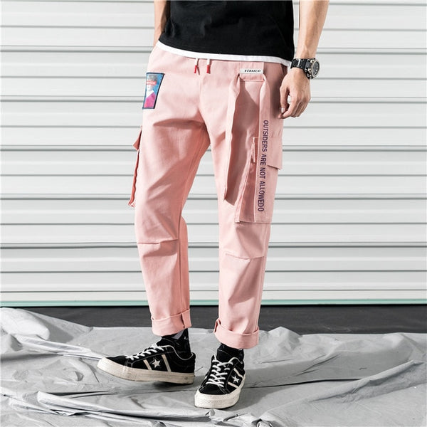 Hip Hop Boy Multi-pocket Elastic Waist Design Harem Pant Men Streetwear Punk Casual Trousers Jogger Male Dancing ins Pant | Vimost Shop.
