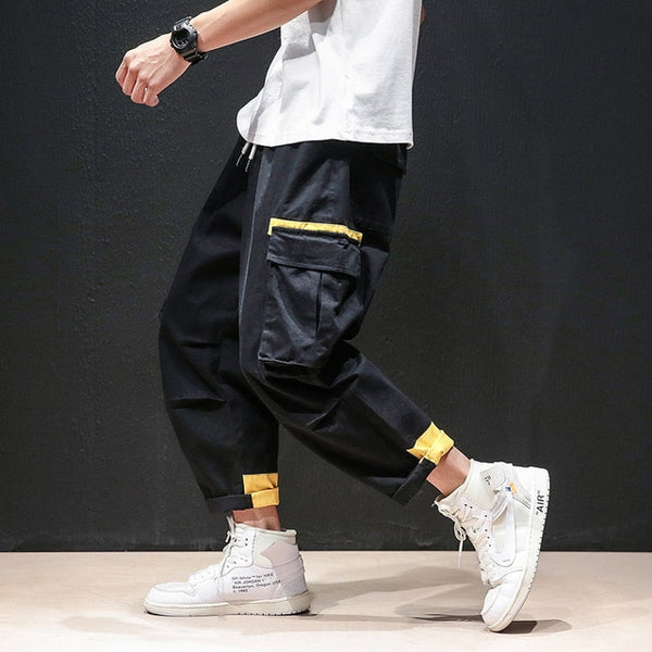 Hip Hop Boy Multi-pocket Elastic Waist Design Harem Pant Men Streetwear Punk Casual Trousers Jogger Male Dancing ins Pant | Vimost Shop.