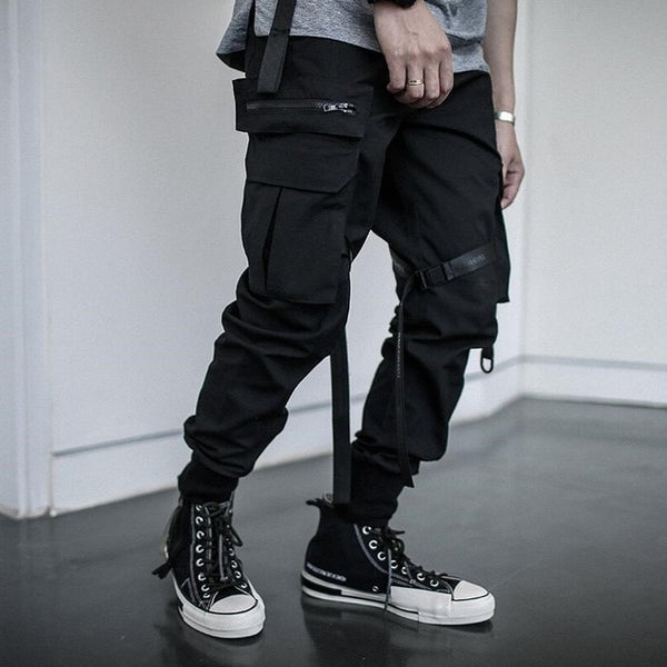 Hip Hop Boy Multi-pocket Elastic Waist Design Harem Pant Men Streetwear Punk Casual Trousers Jogger Male Dancing ins Pant | Vimost Shop.