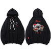 Men Hip Hop Streetwear Hoodie Harajuku Embroidery Crane Kanji | Vimost Shop.
