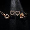 5 Pieces / Set Heart Gold Color Crystal Party Engagement Anniversary Wedding Jewelry Set Gifts For Women | Vimost Shop.