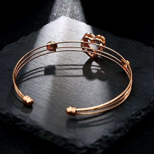 5 Pieces / Set Heart Gold Color Crystal Party Engagement Anniversary Wedding Jewelry Set Gifts For Women | Vimost Shop.