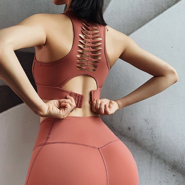 Yoga Crop Top Push up Underwear Gym Running Shockproof Shirt | Vimost Shop.