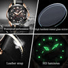 Men Watch Sport luminous chronograph leather Waterproof Top Brand OLEVS Fashion Luxury quartz clock watch Relogio Masculino | Vimost Shop.