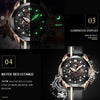 Men Watch Sport luminous chronograph leather Waterproof Top Brand OLEVS Fashion Luxury quartz clock watch Relogio Masculino | Vimost Shop.