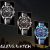 Men Watch Sport luminous chronograph leather Waterproof Top Brand OLEVS Fashion Luxury quartz clock watch Relogio Masculino | Vimost Shop.