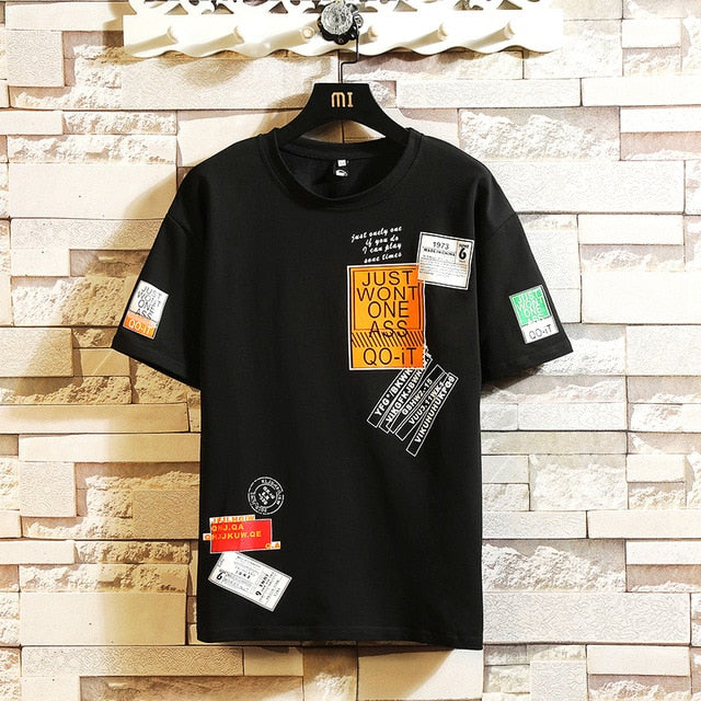 Men's Cotton Fashion Tshirt Mens Summer Hip Hop T-shirts 5XL Casual Hipster T Shirt Tee Man Oversized Tops & Tees Streetwear | Vimost Shop.