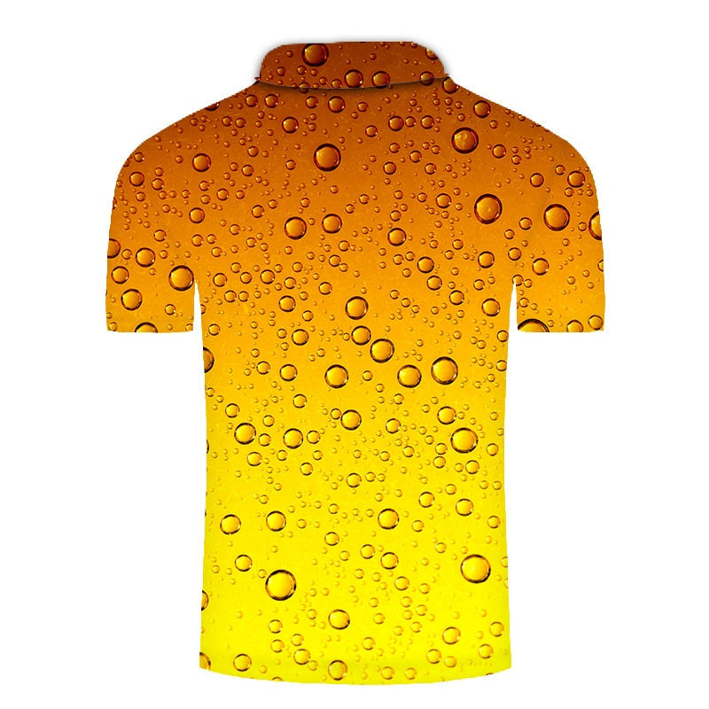 polo shirt men beer 3D Print Short Sleeves Polo Shirt New Summer Slim Casual Polo Shirt Men Clothing polo homme | Vimost Shop.