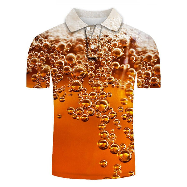 polo shirt men beer 3D Print Short Sleeves Polo Shirt New Summer Slim Casual Polo Shirt Men Clothing polo homme | Vimost Shop.