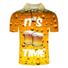 polo shirt men beer 3D Print Short Sleeves Polo Shirt New Summer Slim Casual Polo Shirt Men Clothing polo homme | Vimost Shop.