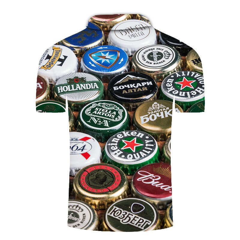 polo shirt men beer 3D Print Short Sleeves Polo Shirt New Summer Slim Casual Polo Shirt Men Clothing polo homme | Vimost Shop.