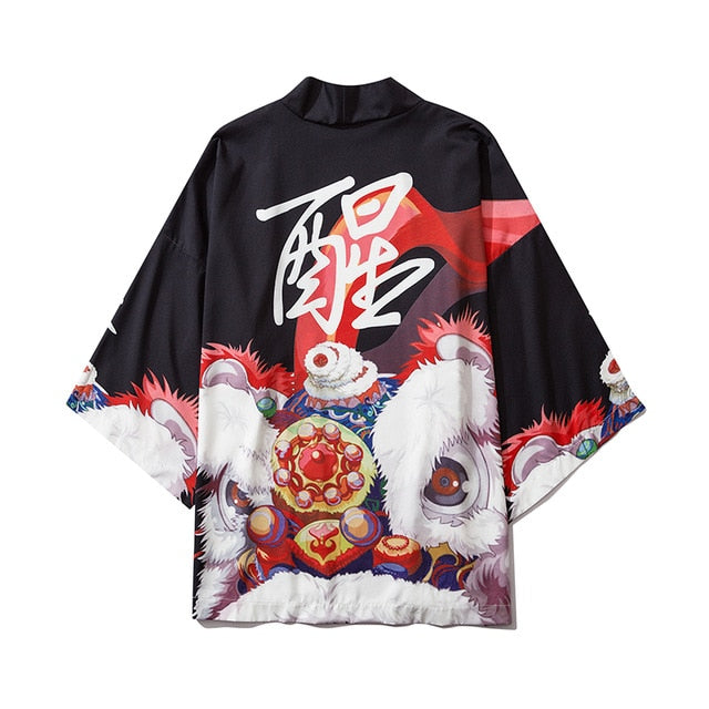 Japan Streetwear Man Beach Kimono Cardigan Cosplay Shirt Blouse for Men Unisex Japanese Yukata Kimonos | Vimost Shop.