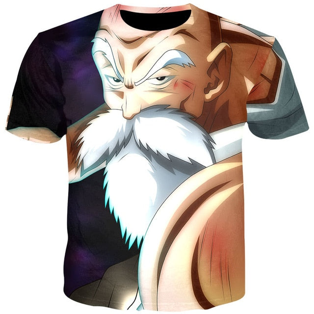 Men Anime Print Dragon Ball 3D T-Shirt Oogway Tees Master Roshi Men T shirt Streetwear Plus Size | Vimost Shop.